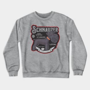 Funny Cute Vintage Black Schnauzer Dog Crewneck Sweatshirt